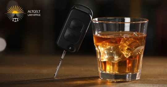 alcoholic drink and car key